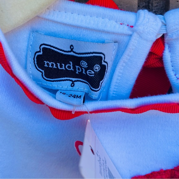 Mud Pie Girls Size 18-24 Months Santa Appliqué Christmas Dress NWT - Picture 7 of 8